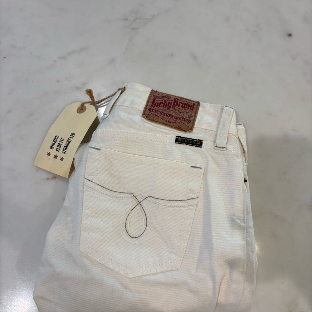 NWT - Lucky Brand Cream Lola Straight Leg Jeans